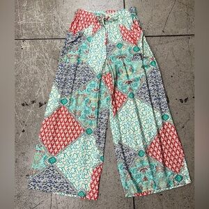 💚 3249. Boho Drawstring Wide Leg Pants